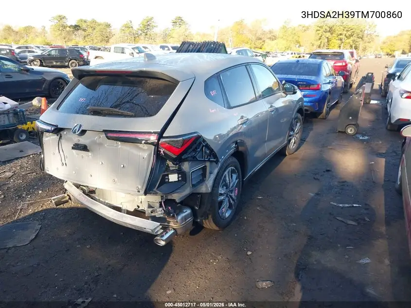 2026 Acura Adx VIN: 3HDSA2H39TM700860 Lot: 45012717