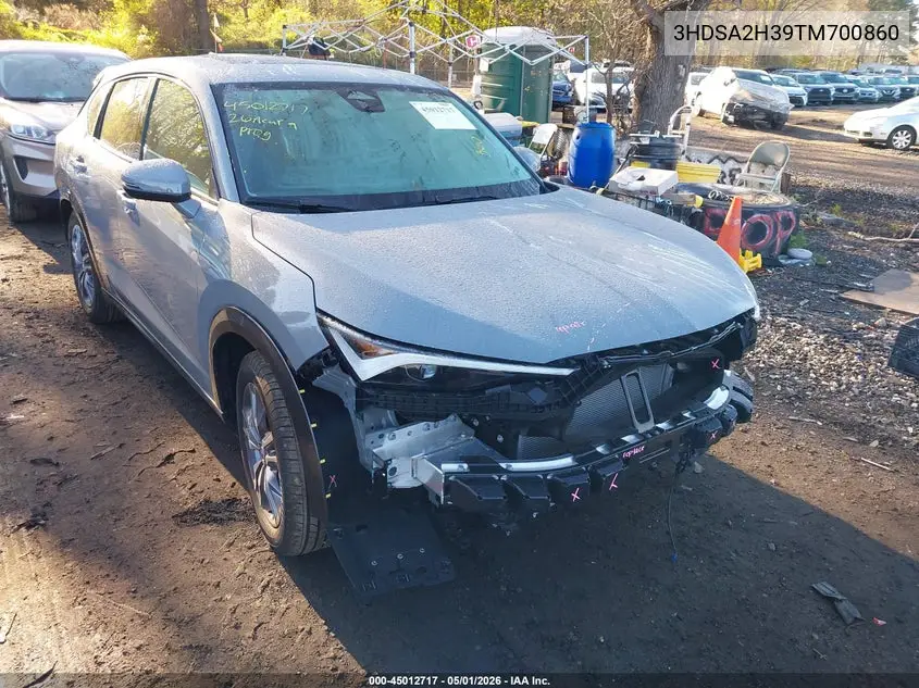 2026 Acura Adx VIN: 3HDSA2H39TM700860 Lot: 45012717