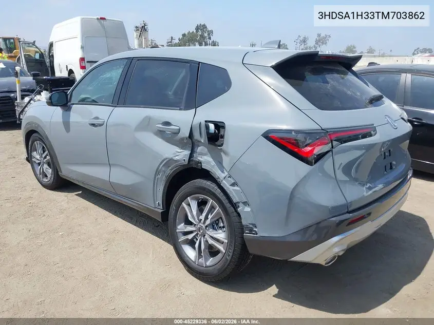 2026 Acura Adx VIN: 3HDSA1H33TM703862 Lot: 45229336