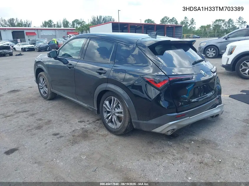 2026 Acura Adx VIN: 3HDSA1H33TM703389 Lot: 45417848