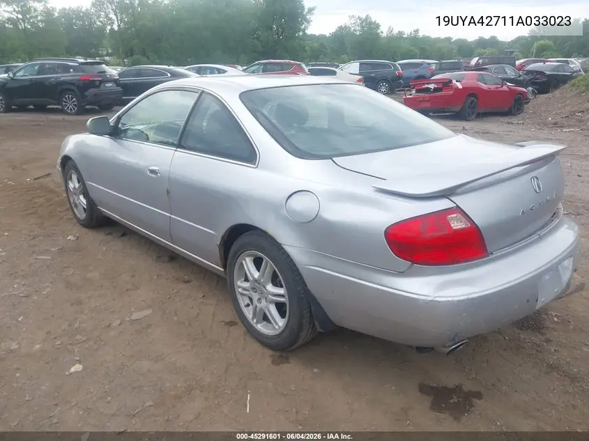 2001 Acura Cl 3.2 Type S VIN: 19UYA42711A033023 Lot: 45291601