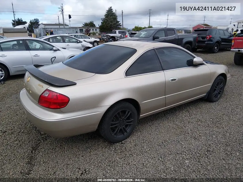 2001 Acura Cl 3.2 VIN: 19UYA42411A021427 Lot: 45300752