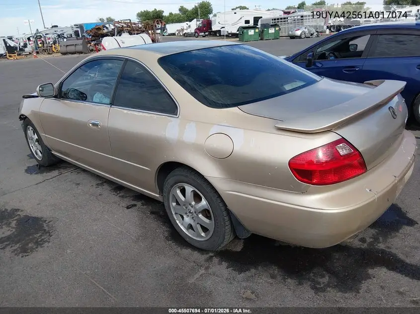 2001 Acura Cl 3.2 VIN: 19UYA42561A017074 Lot: 45507694