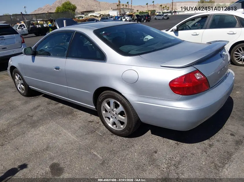 2001 Acura Cl 3.2 VIN: 19UYA42451A012813 Lot: 45527488