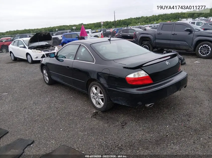 2003 Acura Cl 3.2 Type S VIN: 19UYA41743A011277 Lot: 45186309