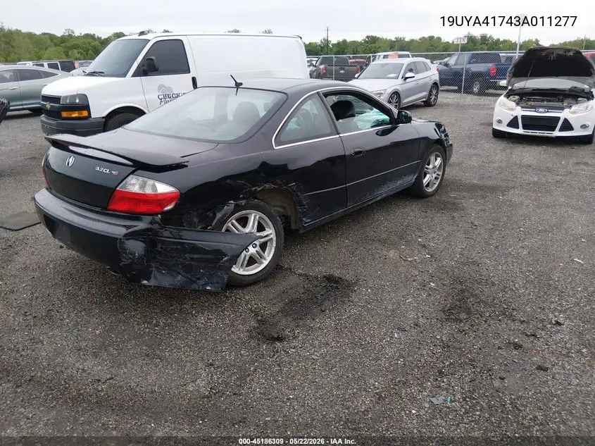 2003 Acura Cl 3.2 Type S VIN: 19UYA41743A011277 Lot: 45186309