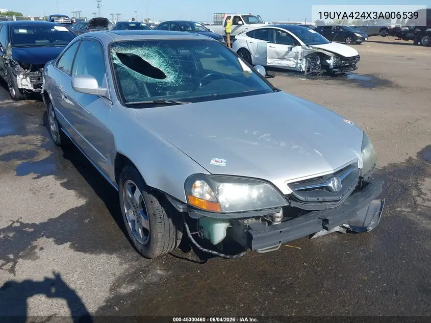 2003 Acura Cl 3.2 VIN: 19UYA424X3A006539 Lot: 45300460