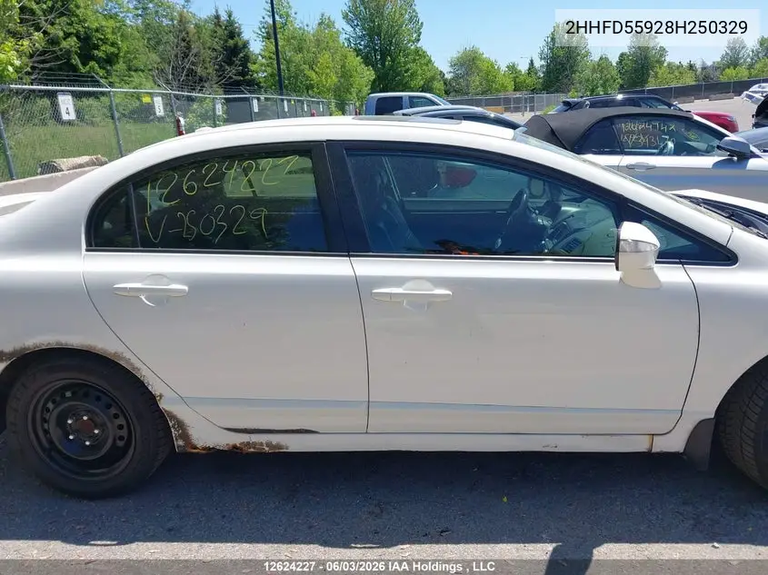 2008 Acura Csx Type S VIN: 2HHFD55928H250329 Lot: 12624227x