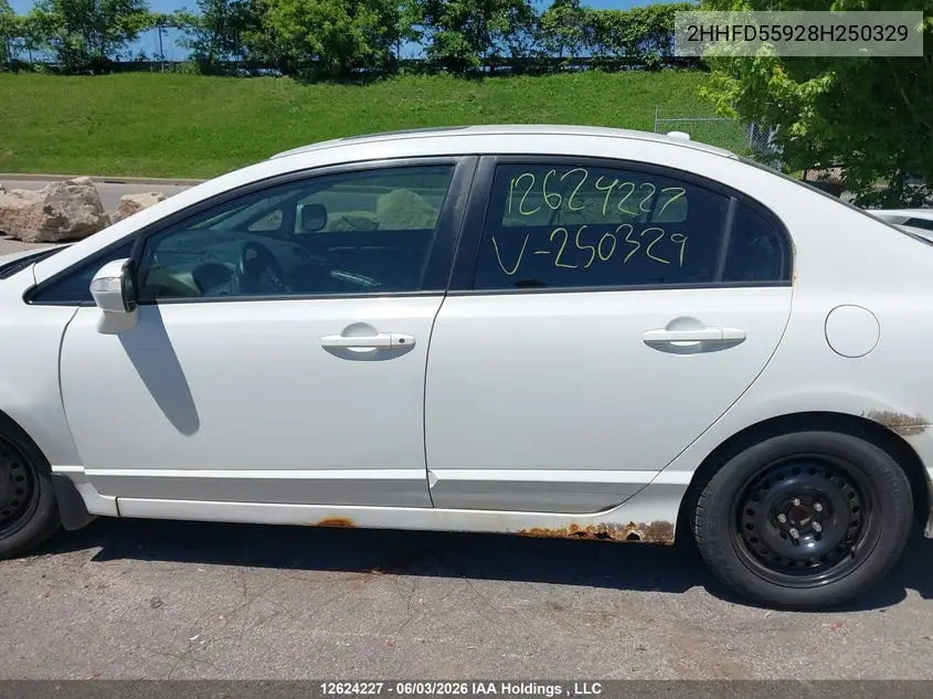 2008 Acura Csx Type S VIN: 2HHFD55928H250329 Lot: 12624227x