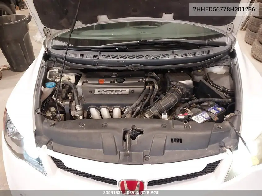 2008 Acura Csx Technology VIN: 2HHFD56778H201236 Lot: 30091631