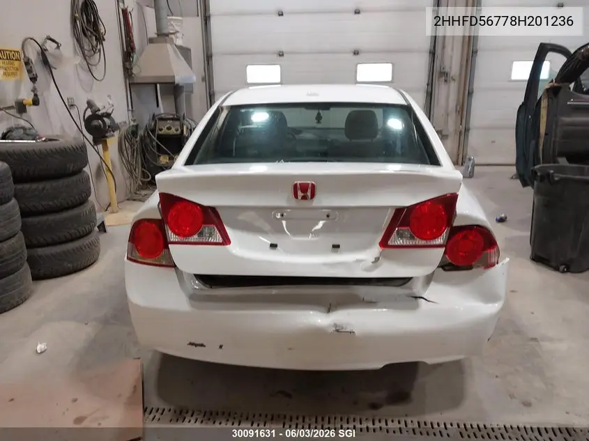 2008 Acura Csx Technology VIN: 2HHFD56778H201236 Lot: 30091631