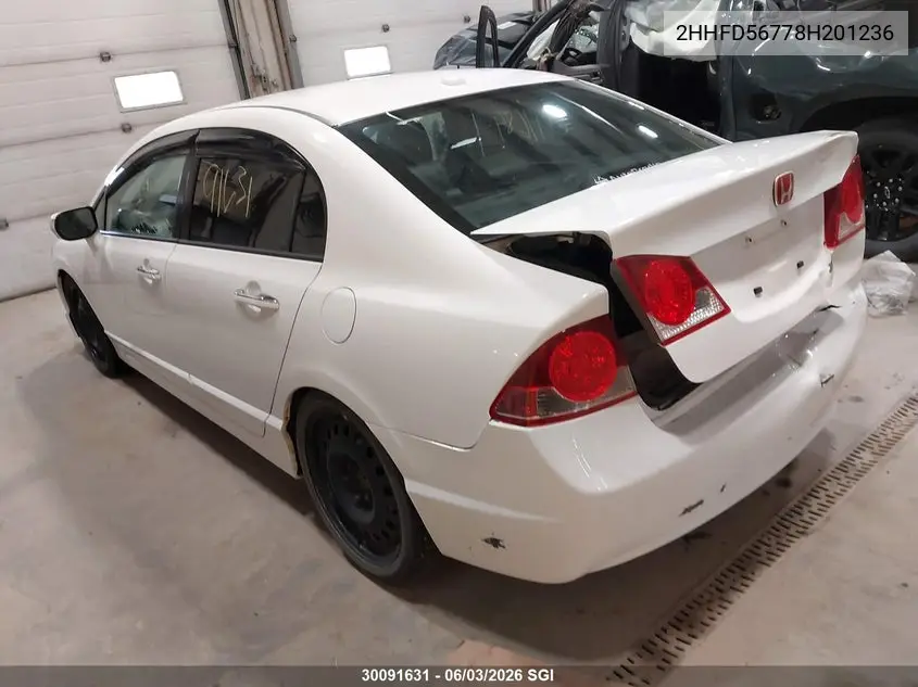 2008 Acura Csx Technology VIN: 2HHFD56778H201236 Lot: 30091631