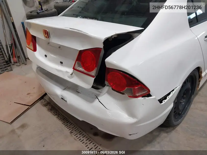 2008 Acura Csx Technology VIN: 2HHFD56778H201236 Lot: 30091631