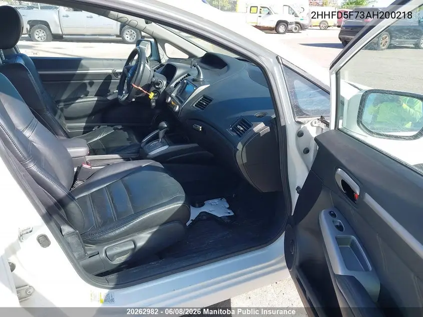 2010 Acura Csx VIN: 2HHFD5F73AH200218 Lot: 20262982