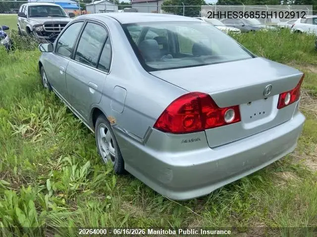 2005 Acura El Premium VIN: 2HHES36855H102912 Lot: 20264000