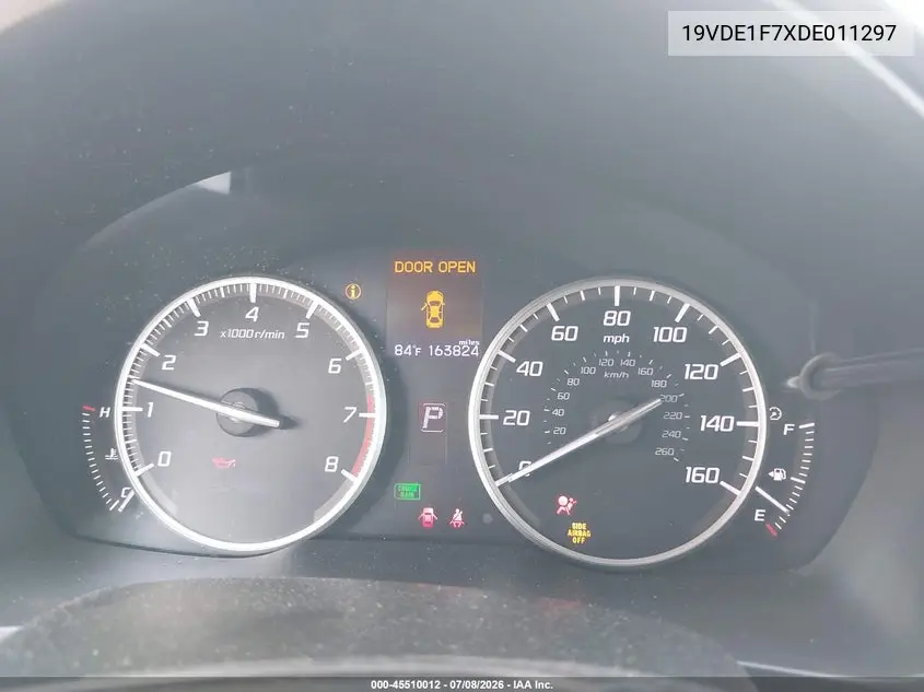 2013 Acura Ilx 2.0L VIN: 19VDE1F7XDE011297 Lot: 45510012
