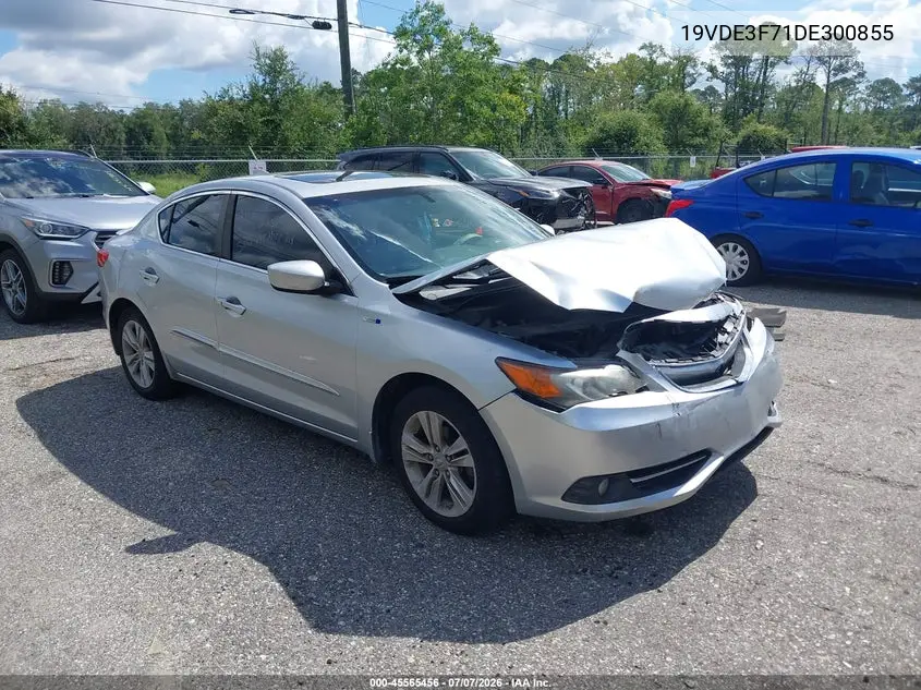 2013 Acura Ilx Hybrid 1.5L VIN: 19VDE3F71DE300855 Lot: 45565456