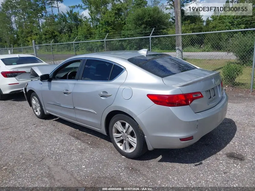 2013 Acura Ilx Hybrid 1.5L VIN: 19VDE3F71DE300855 Lot: 45565456