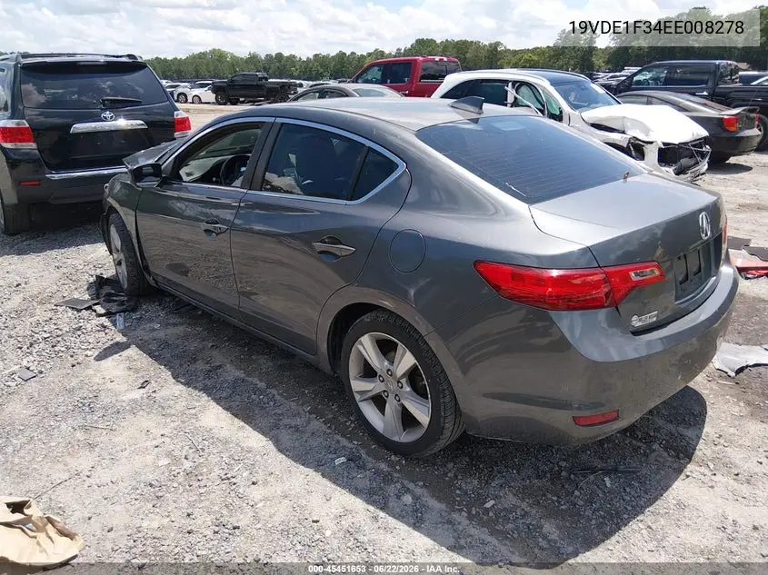 2014 Acura Ilx 2.0L VIN: 19VDE1F34EE008278 Lot: 45451653
