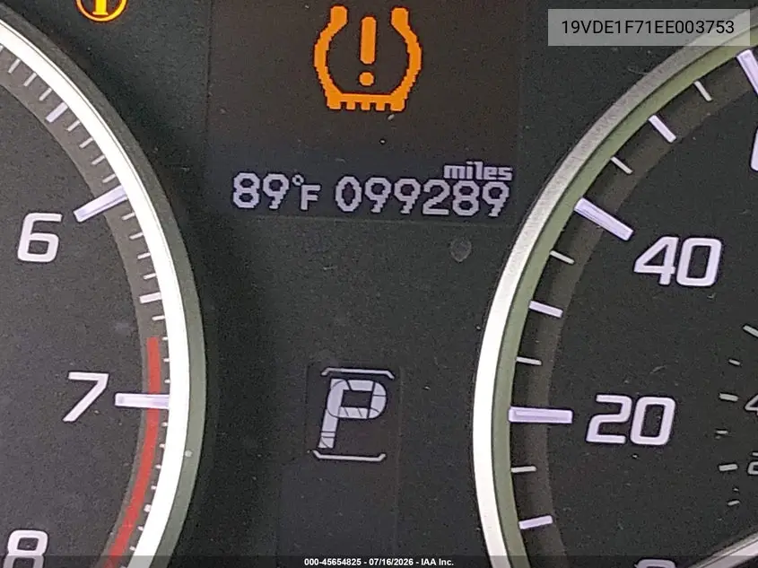 2014 Acura Ilx 2.0L VIN: 19VDE1F71EE003753 Lot: 45654825