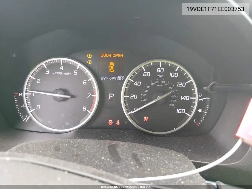 2014 Acura Ilx 2.0L VIN: 19VDE1F71EE003753 Lot: 45654825