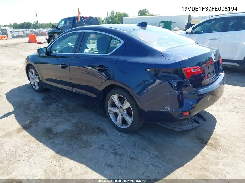 2015 Acura Ilx 2.0L VIN: 19VDE1F37FE008194 Lot: 45503680