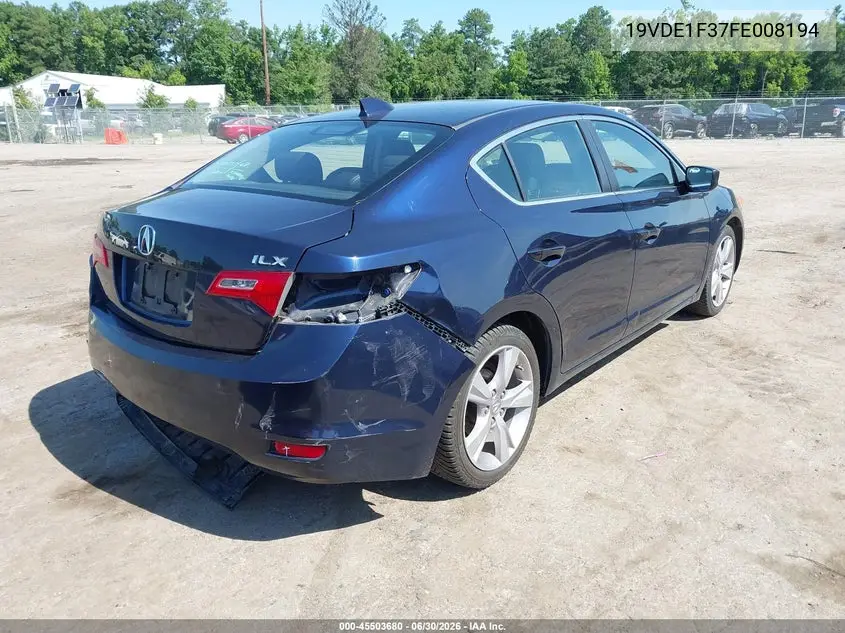 2015 Acura Ilx 2.0L VIN: 19VDE1F37FE008194 Lot: 45503680