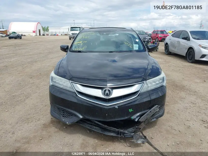 2016 Acura Ilx Premium Package/Tech Package VIN: 19UDE2F78GA801185 Lot: 12625971