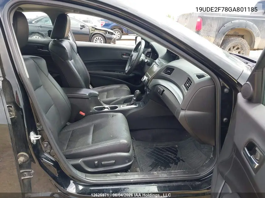 2016 Acura Ilx Premium Package/Tech Package VIN: 19UDE2F78GA801185 Lot: 12625971