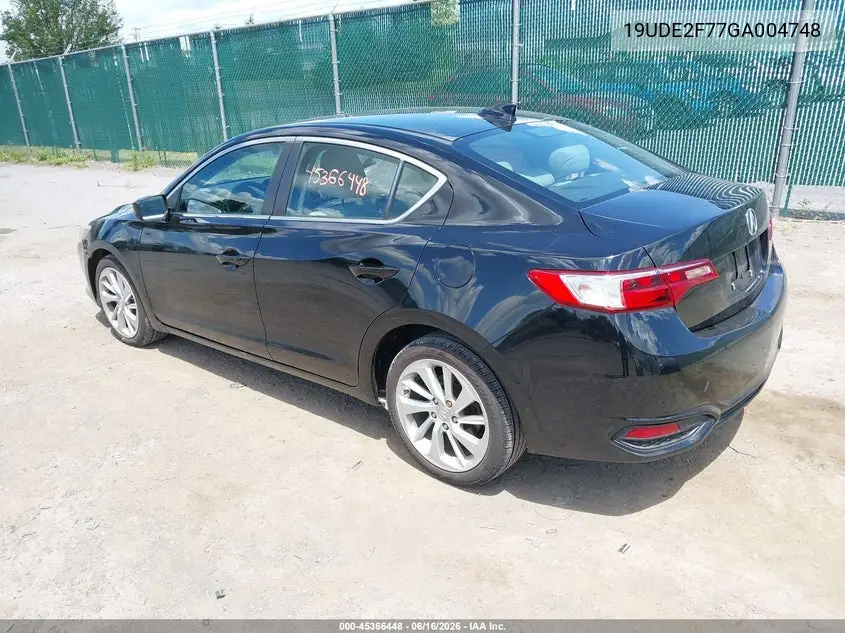 2016 Acura Ilx Premium Package/Technology Plus Package VIN: 19UDE2F77GA004748 Lot: 45366448