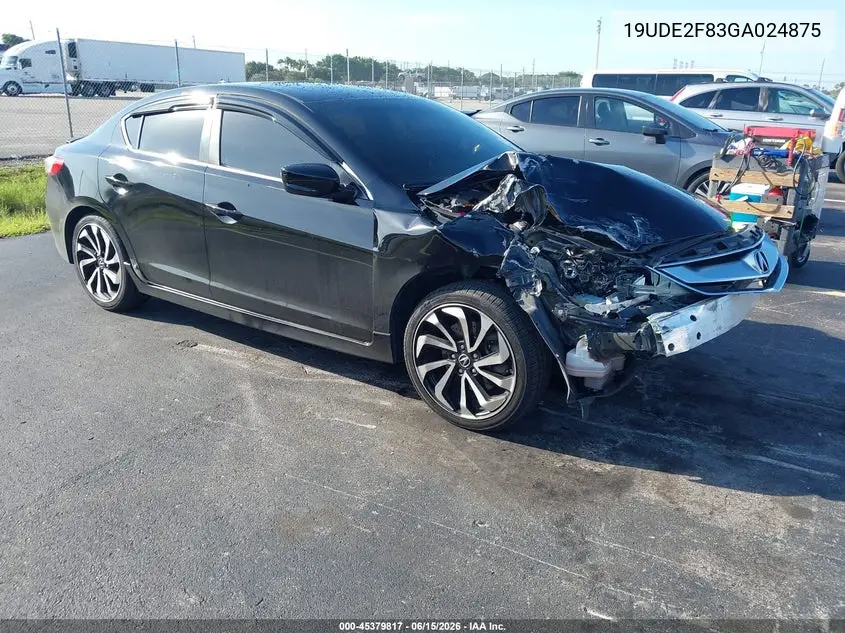 2016 Acura Ilx Premium A-Spec Packages/Technology Plus A-Spec Packages VIN: 19UDE2F83GA024875 Lot: 45379817