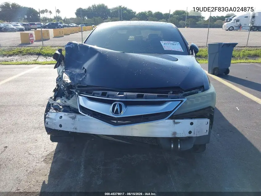 2016 Acura Ilx Premium A-Spec Packages/Technology Plus A-Spec Packages VIN: 19UDE2F83GA024875 Lot: 45379817