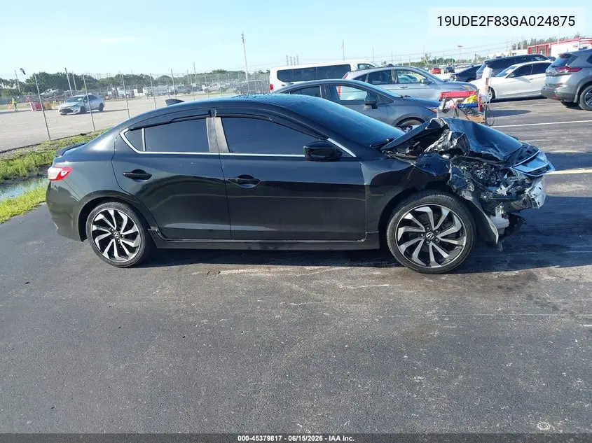 2016 Acura Ilx Premium A-Spec Packages/Technology Plus A-Spec Packages VIN: 19UDE2F83GA024875 Lot: 45379817