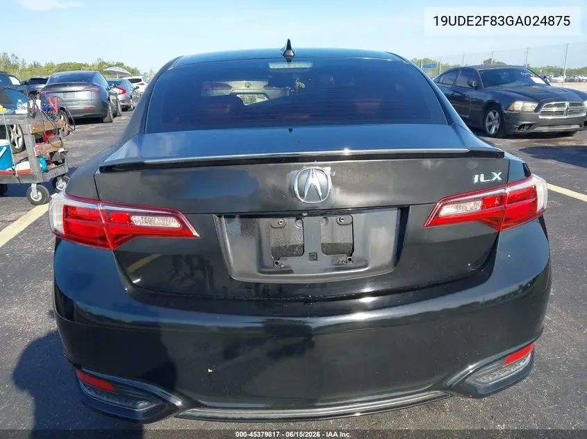 2016 Acura Ilx Premium A-Spec Packages/Technology Plus A-Spec Packages VIN: 19UDE2F83GA024875 Lot: 45379817