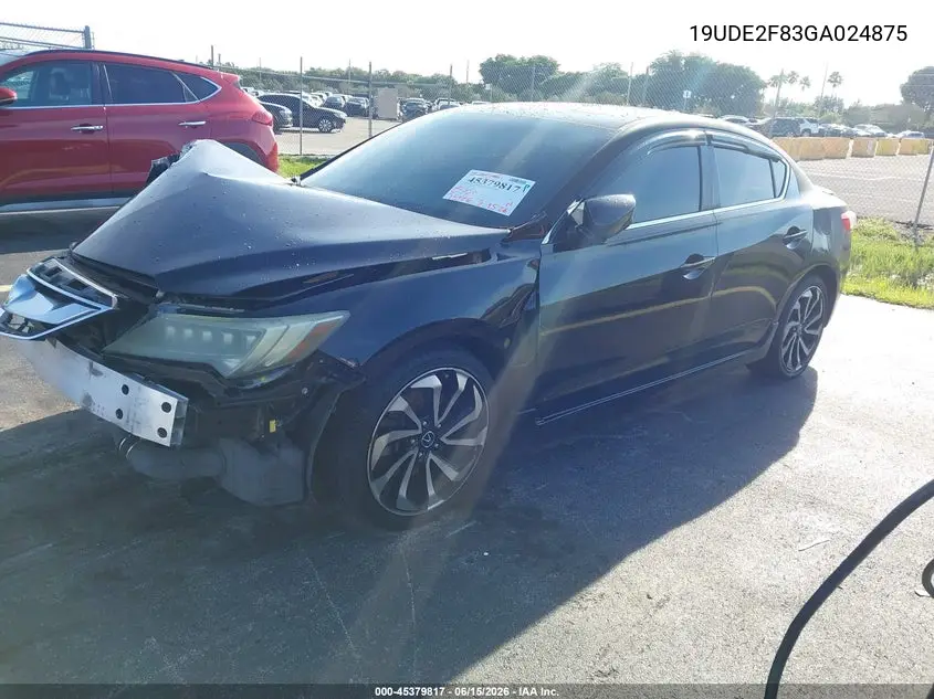 2016 Acura Ilx Premium A-Spec Packages/Technology Plus A-Spec Packages VIN: 19UDE2F83GA024875 Lot: 45379817