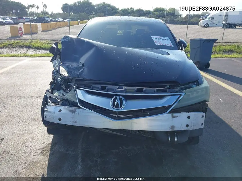 2016 Acura Ilx Premium A-Spec Packages/Technology Plus A-Spec Packages VIN: 19UDE2F83GA024875 Lot: 45379817