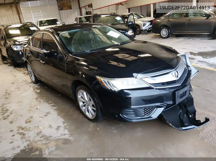 2016 Acura Ilx Premium Package/Technology Plus Package VIN: 19UDE2F72GA014913 Lot: 45386860