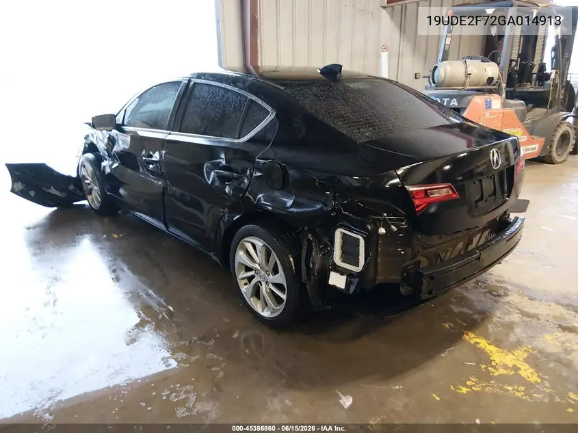 2016 Acura Ilx Premium Package/Technology Plus Package VIN: 19UDE2F72GA014913 Lot: 45386860