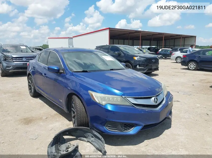 2016 Acura Ilx 2.4L/Acurawatch Plus Package VIN: 19UDE2F30GA021811 Lot: 45392764