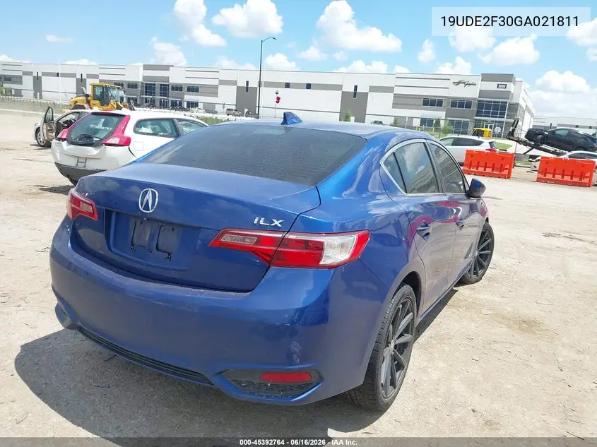 2016 Acura Ilx 2.4L/Acurawatch Plus Package VIN: 19UDE2F30GA021811 Lot: 45392764