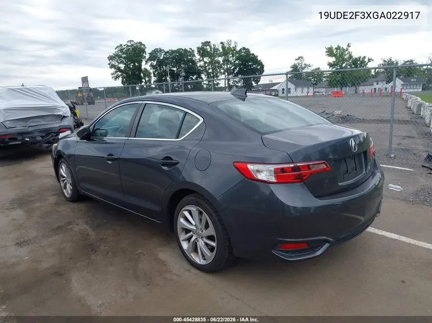 2016 Acura Ilx 2.4L/Acurawatch Plus Package VIN: 19UDE2F3XGA022917 Lot: 45428835