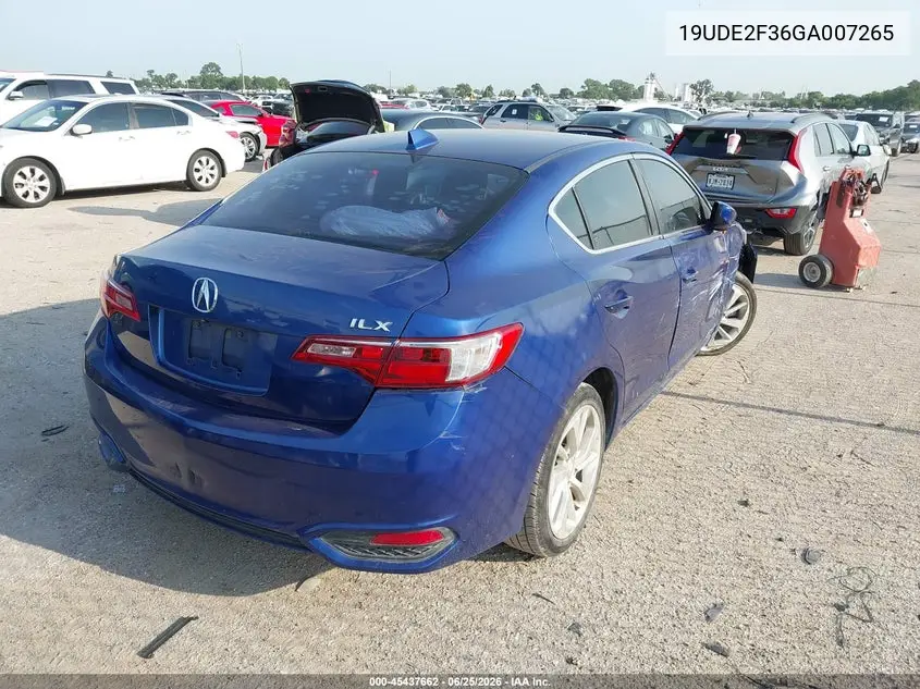 2016 Acura Ilx 2.4L/Acurawatch Plus Package VIN: 19UDE2F36GA007265 Lot: 45437662