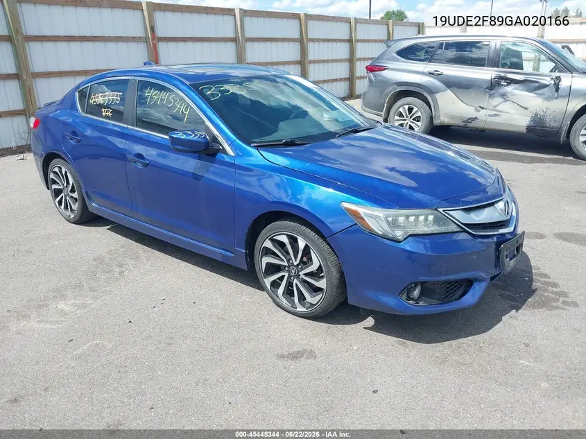 2016 Acura Ilx Premium A-Spec Packages/Technology Plus A-Spec Packages VIN: 19UDE2F89GA020166 Lot: 45445344
