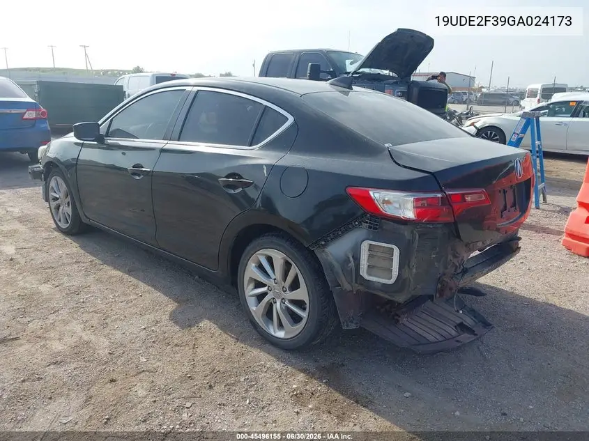 2016 Acura Ilx 2.4L/Acurawatch Plus Package VIN: 19UDE2F39GA024173 Lot: 45496155