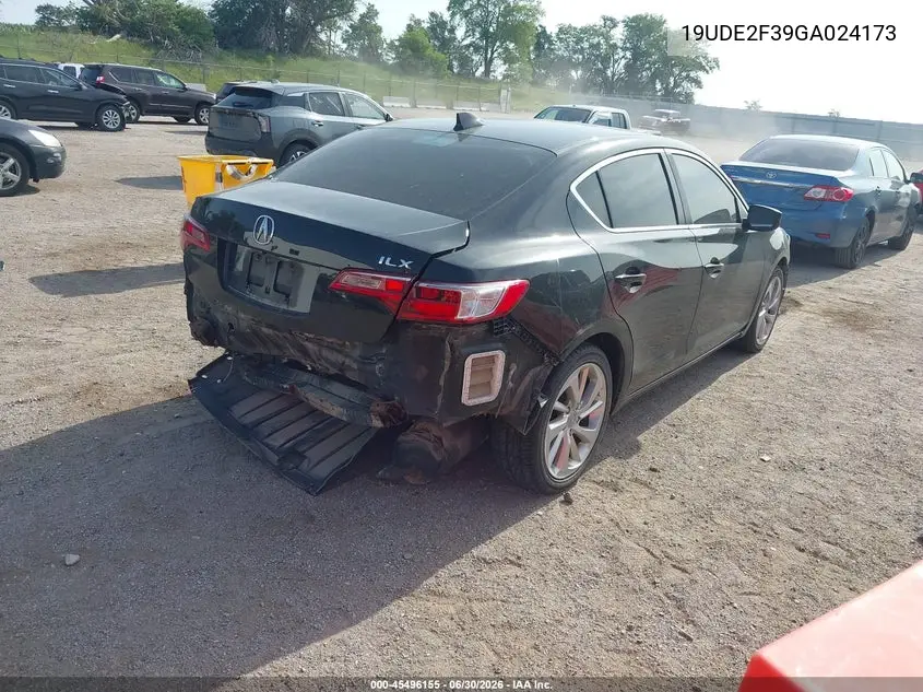 2016 Acura Ilx 2.4L/Acurawatch Plus Package VIN: 19UDE2F39GA024173 Lot: 45496155