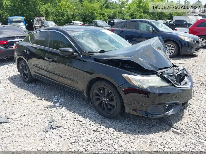 2016 Acura Ilx Premium Package/Technology Plus Package VIN: 19UDE2F75GA002822 Lot: 45525599