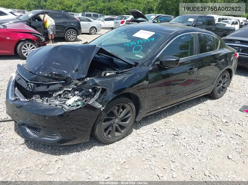 2016 Acura Ilx Premium Package/Technology Plus Package VIN: 19UDE2F75GA002822 Lot: 45525599