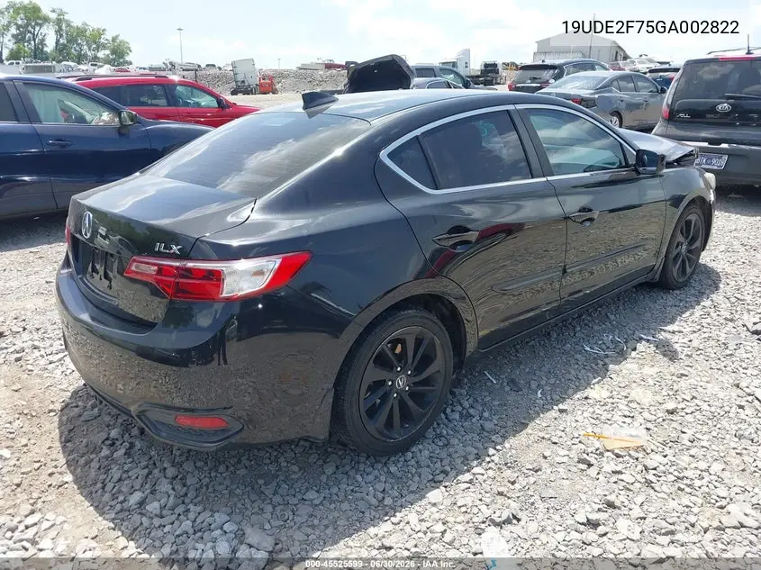 2016 Acura Ilx Premium Package/Technology Plus Package VIN: 19UDE2F75GA002822 Lot: 45525599