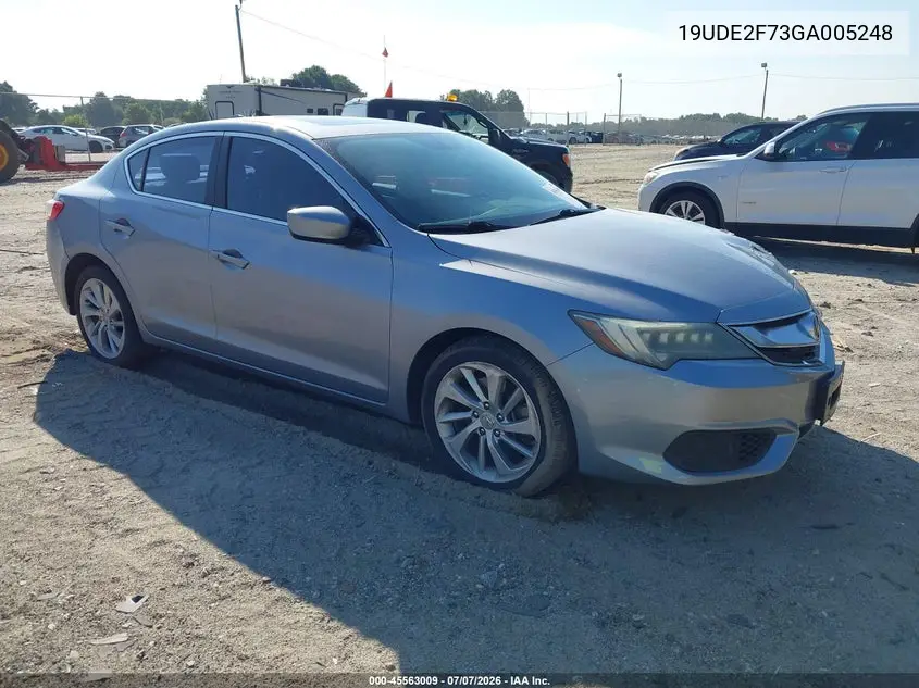 2016 Acura Ilx Premium Package/Technology Plus Package VIN: 19UDE2F73GA005248 Lot: 45563009