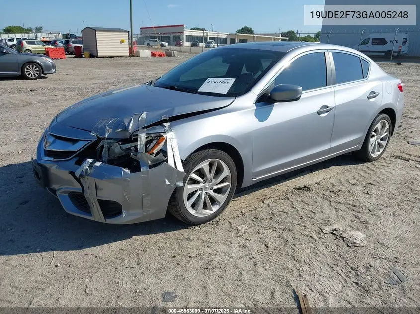 2016 Acura Ilx Premium Package/Technology Plus Package VIN: 19UDE2F73GA005248 Lot: 45563009